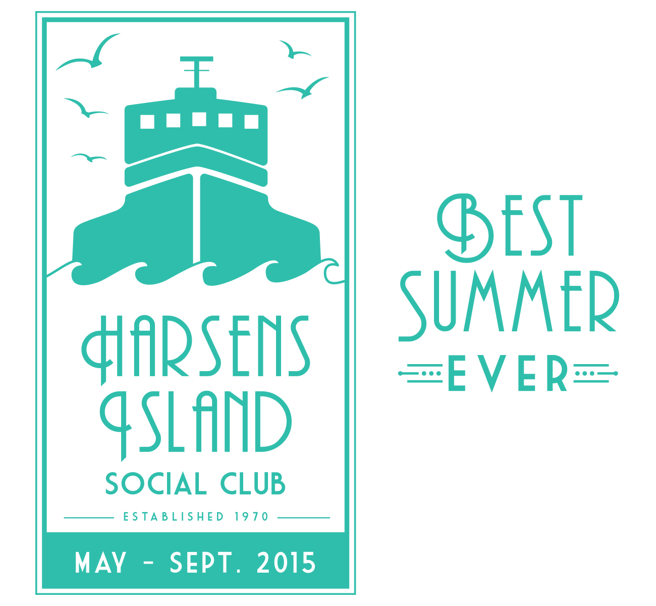 Harsens Island Social Club Custom Silipint Glasses | Nicole Victory Design