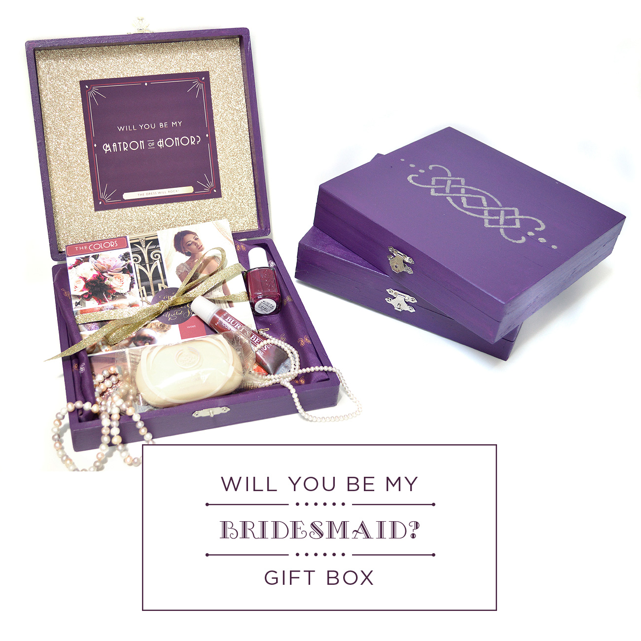 Bridesmaid Box | Art Deco Theme | Nicole Victory Design