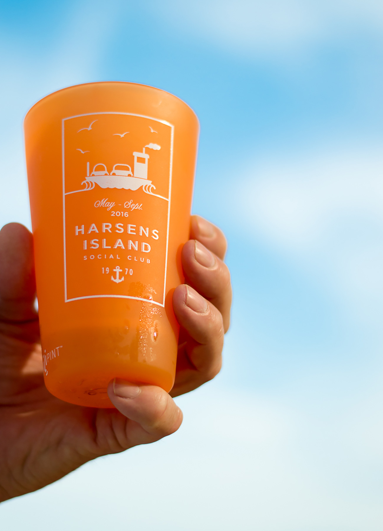 Nautical Themed Silipint Glass Featuring the Harsens Island Ferry | Nicole Victory Design