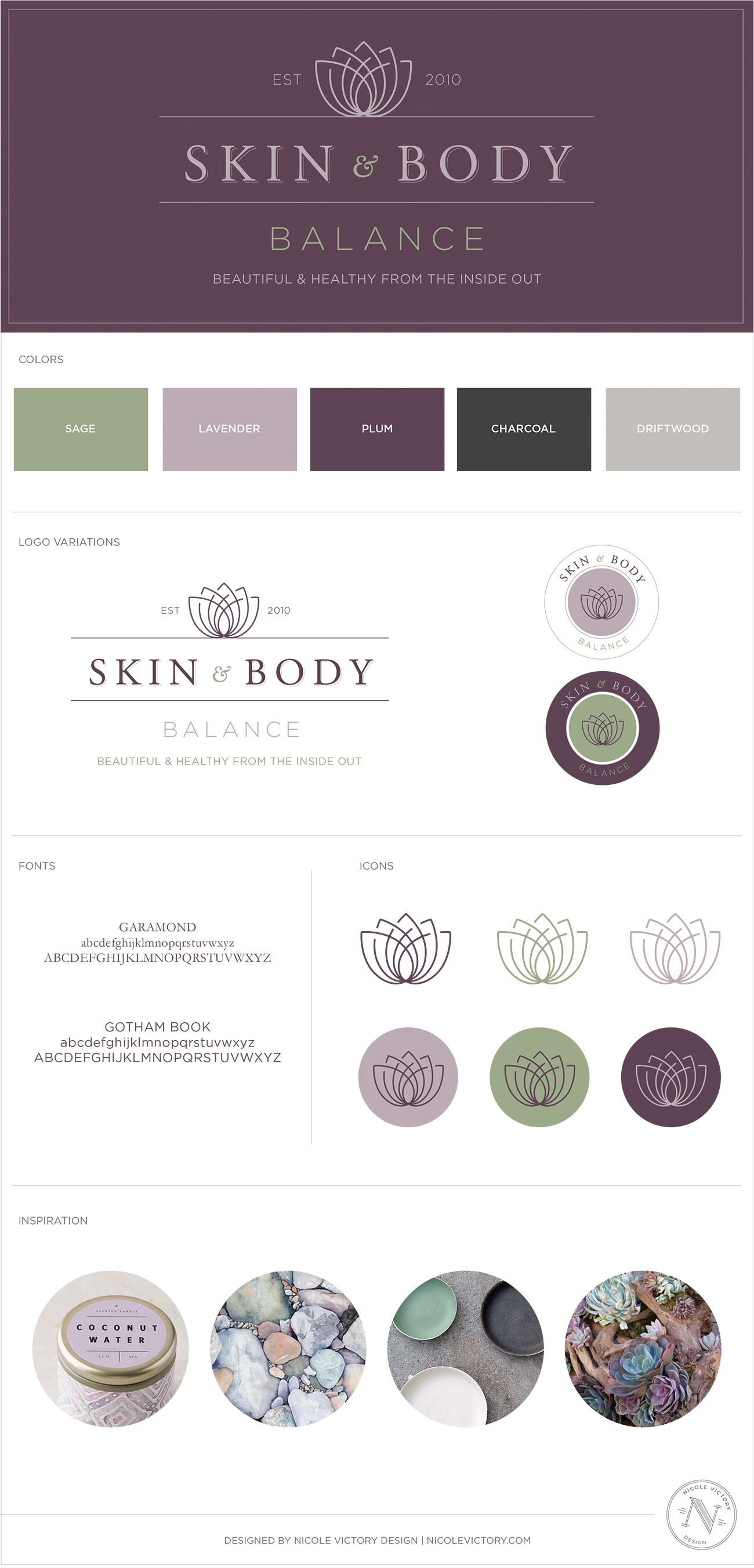 Skin and Body Balance Final Logo and Style Guide | Nicole Victory Design