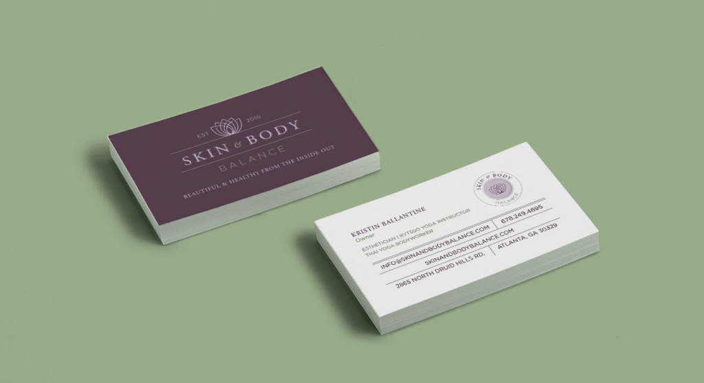Skin and Body Balance Business Card Design | Nicole Victory Design