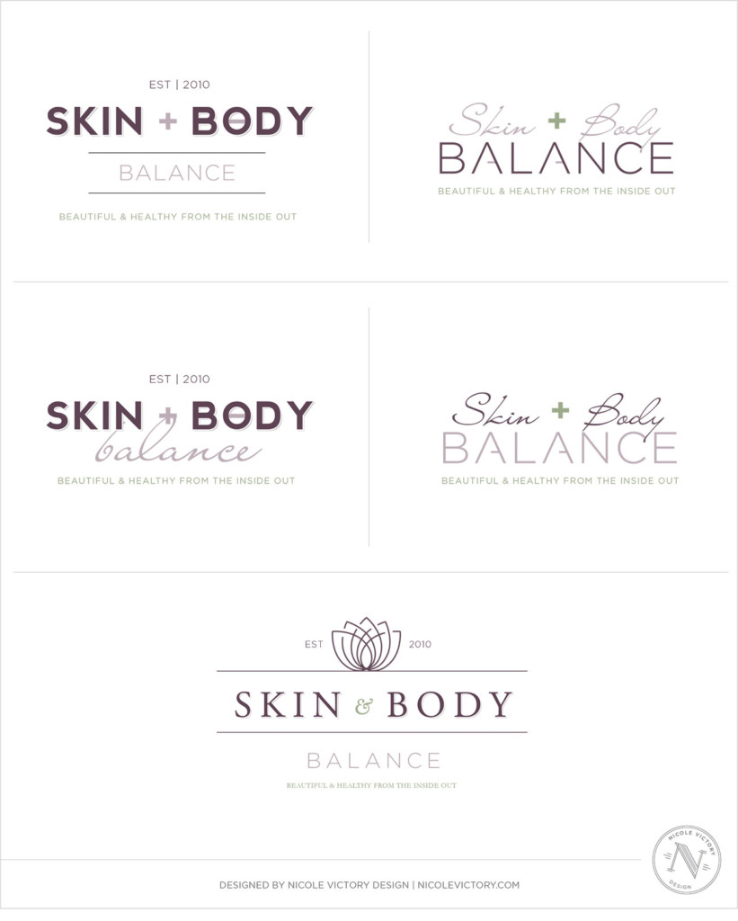 Skin And Body Balance Logo Concepts | Nicole Victory Design