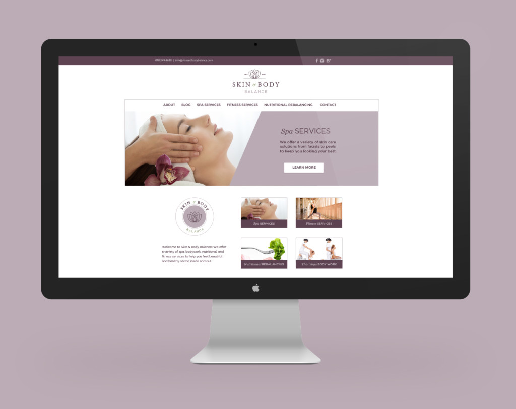 Skin and Body Balance Website Design | Nicole Victory Design