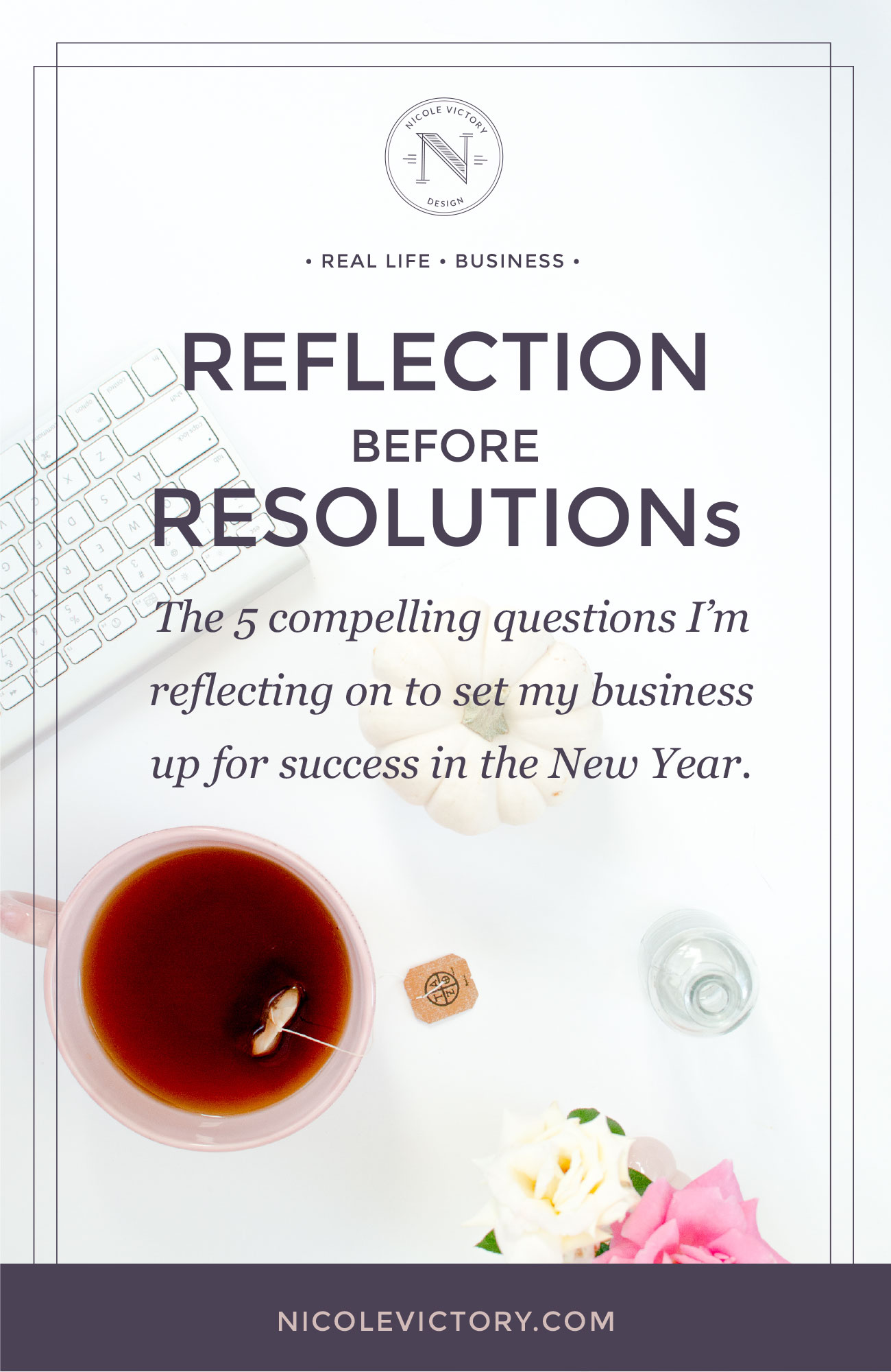 Reflection Before Resolutions 2017 | 5 compelling questions I'm reflecting on to set my business up for success in the New Year | Nicole Victory Design