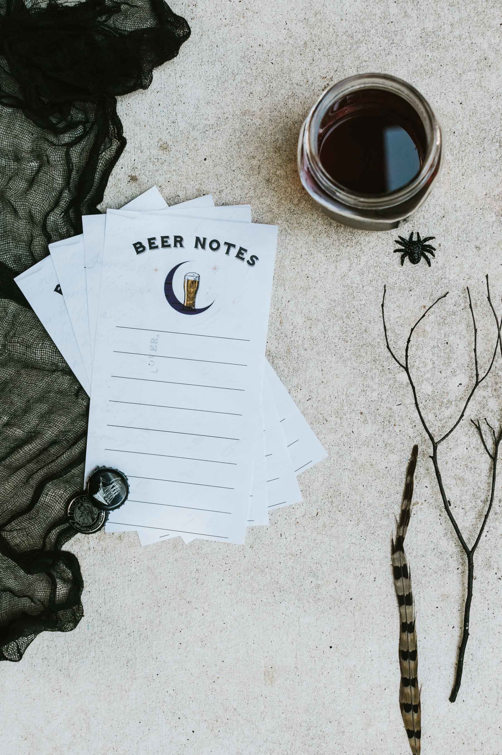 Halloween Themed Beer Tasting Invitations | Beer Tasting Sheets | Designed by Nicole Victory Design
