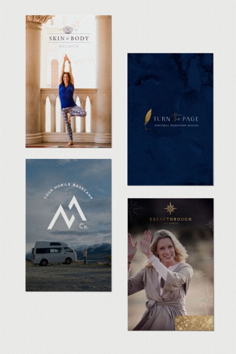 Assorted brand mockups designed by Nicole Victory Design