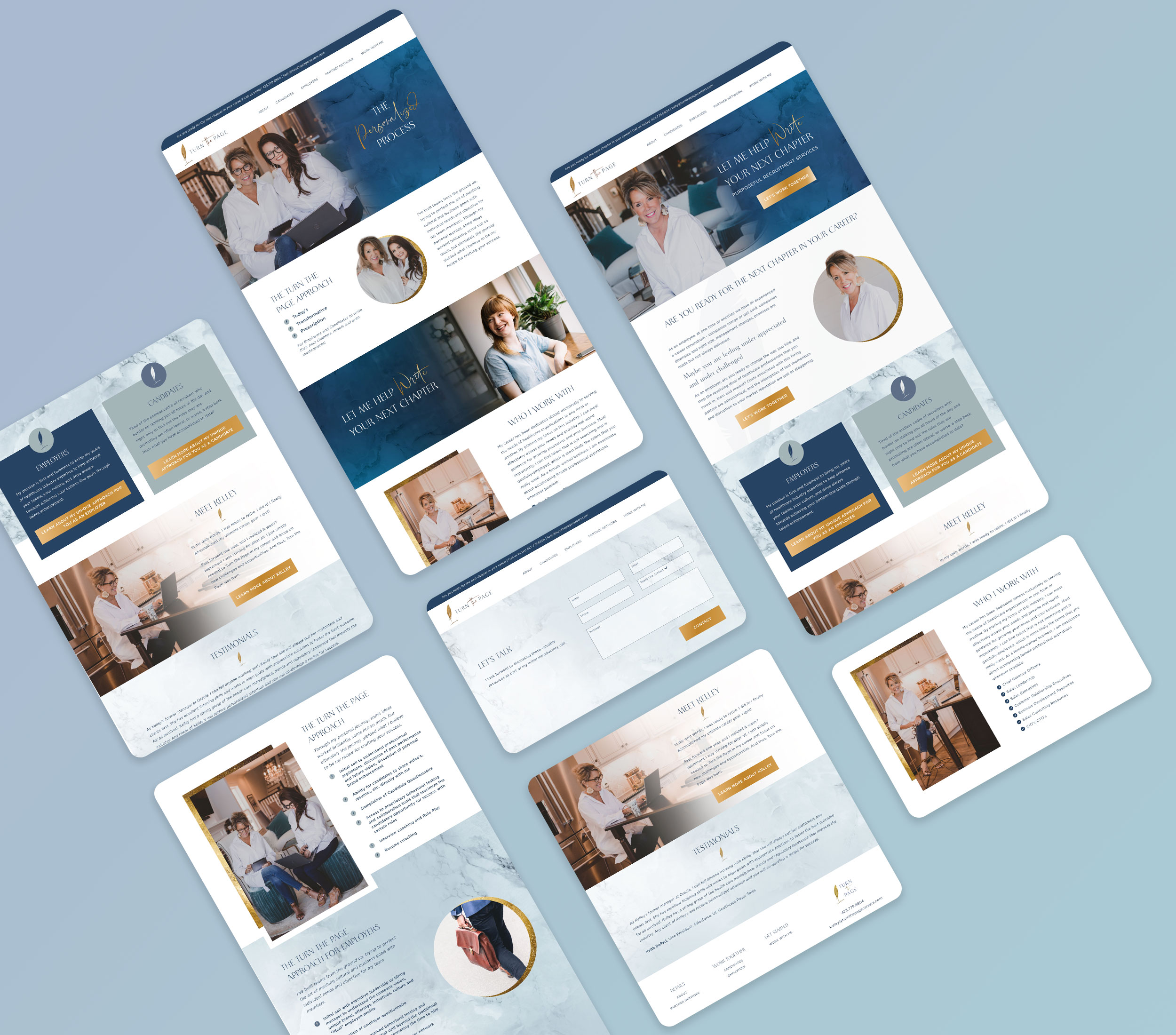 Turn the Page Careers | Website Design for Recruiter | Nicole Victory Design