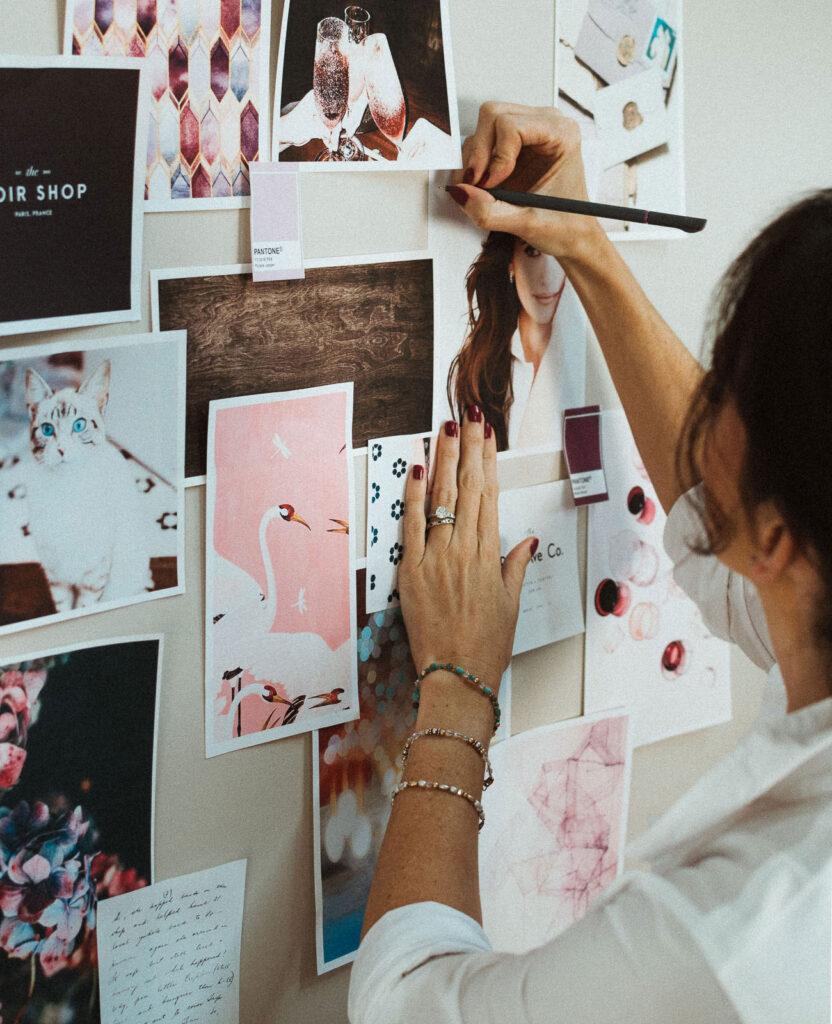 professional logo design process mood board and concepts
